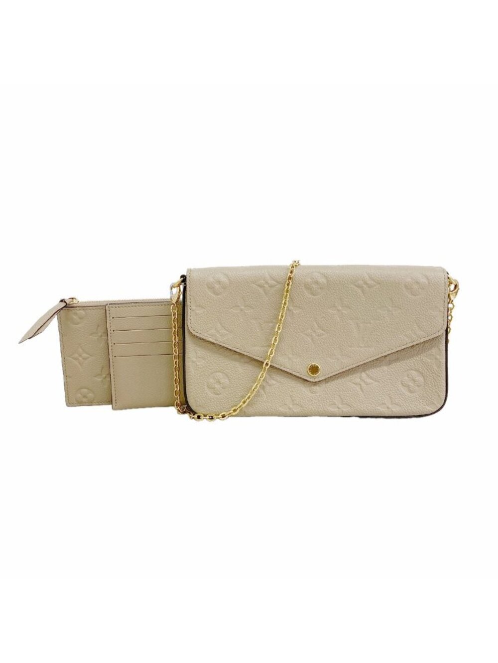 Louis Vuitton Wallet on Chain Monogram Empreinte Pochette Felicie Tourterelle
